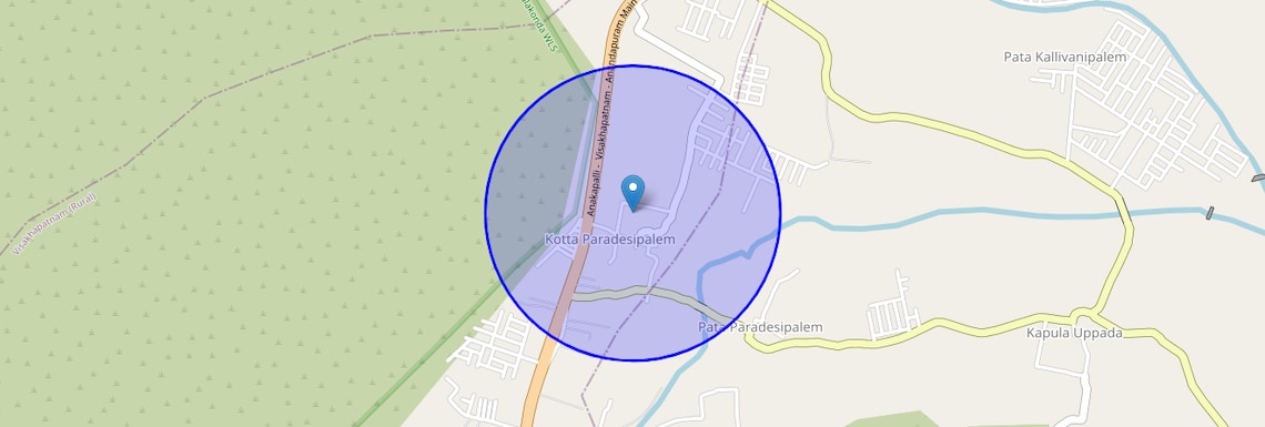 Location Map of Paradesipalem, Vizag