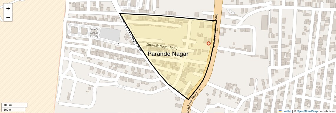 Location Map of Parande Nagar, Pune