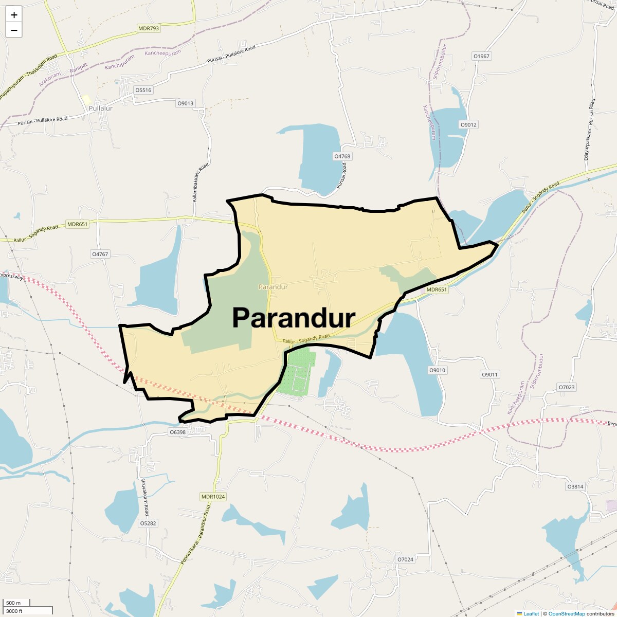 Check Time Travel of Parandur, Chennai