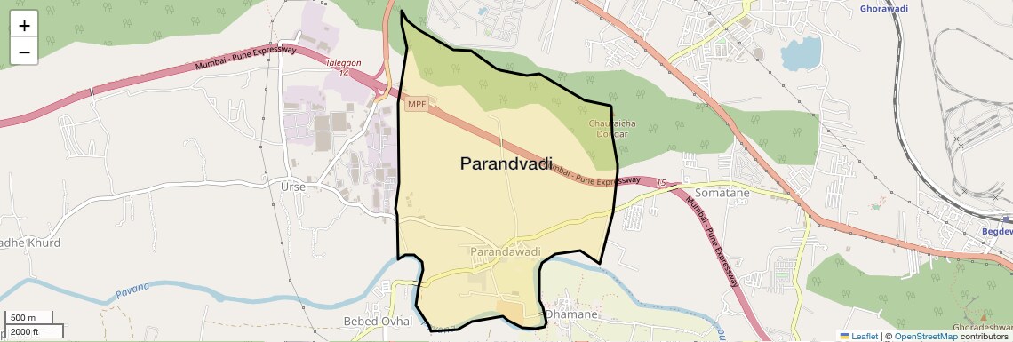 Location Map of Parandvadi, Pune