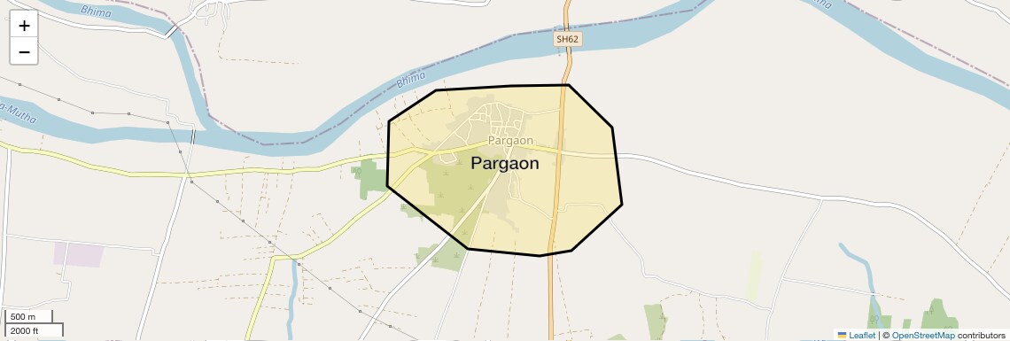Location Map of Pargaon, Pune
