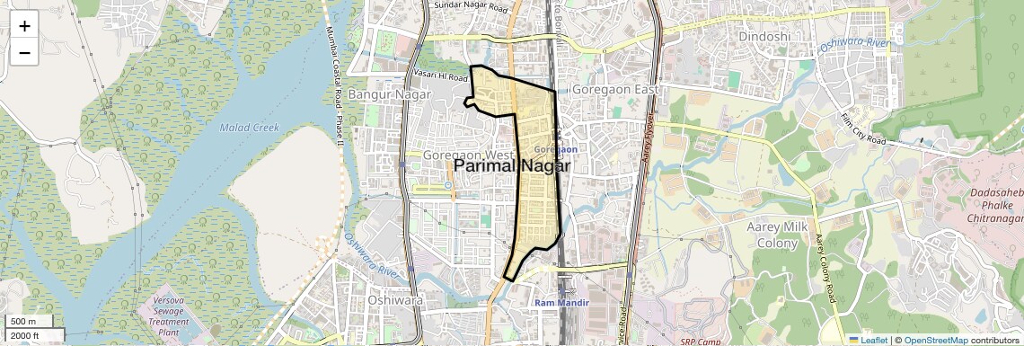 Location Map of Parimal Nagar, Mumbai