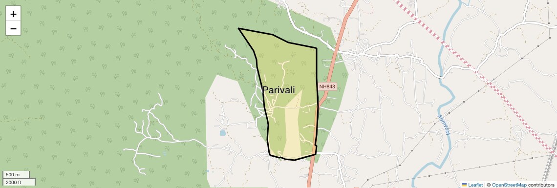 Location Map of Parivali, Thane