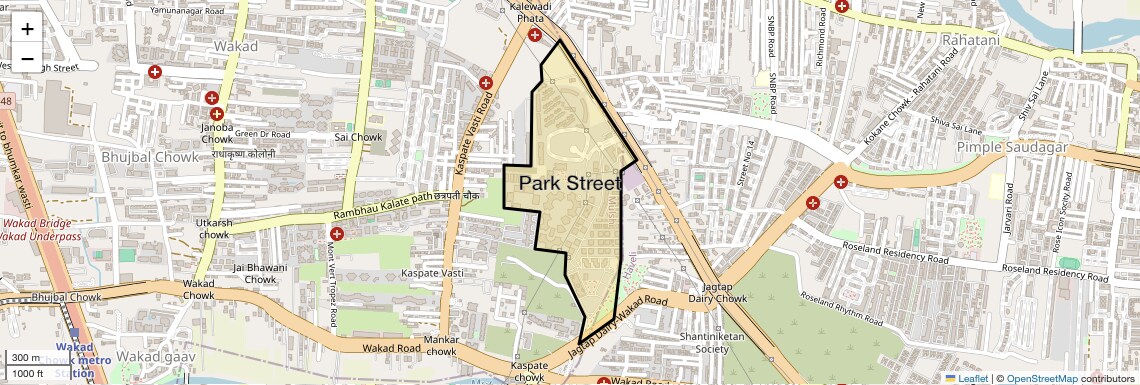Location Map of Park Street, Pune