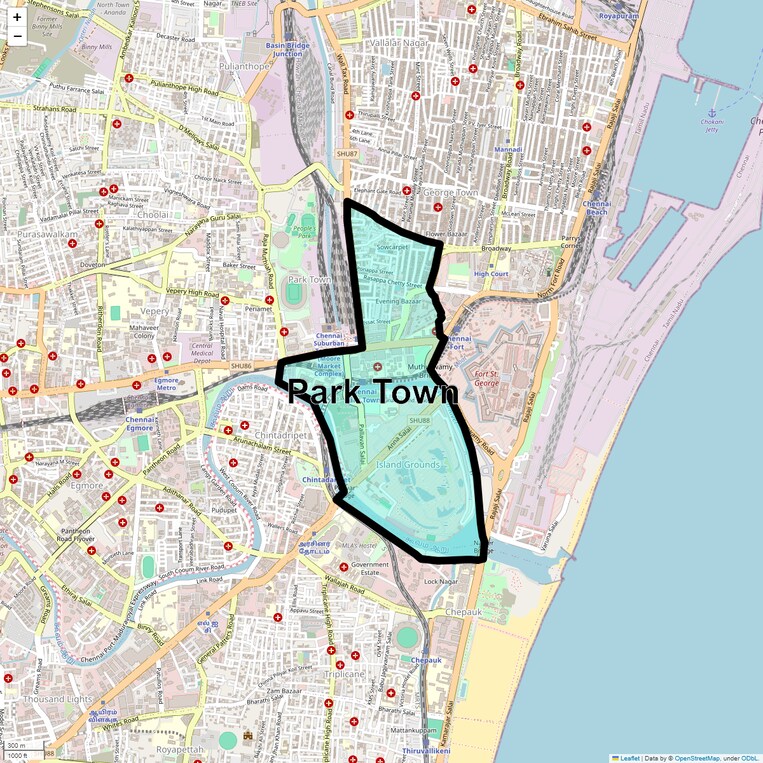 Location Map of Park Town