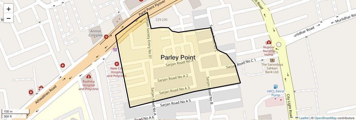 Location Map of Parley Point, Surat