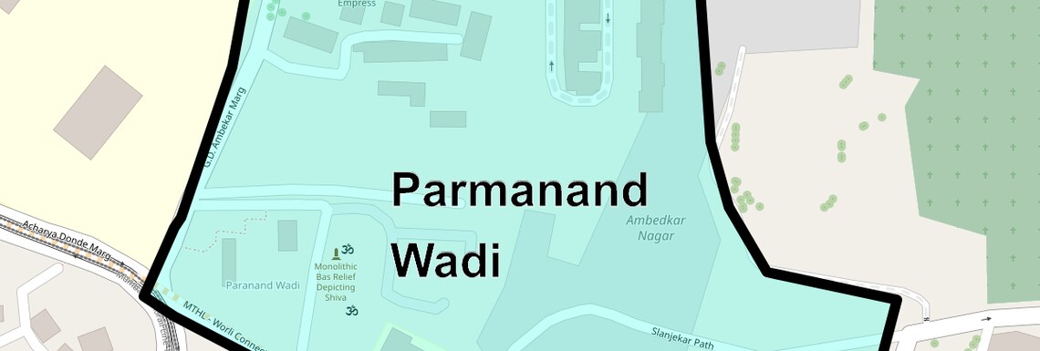 Location Map of Parmanand Wadi, Mumbai