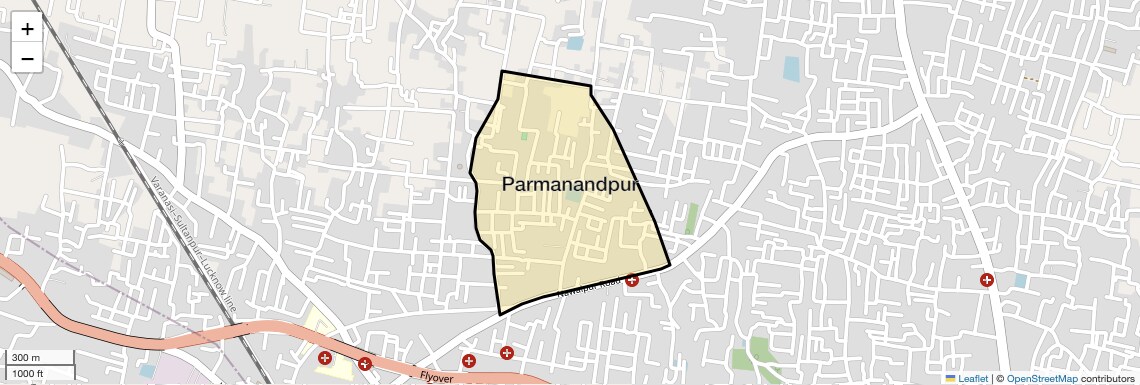 Location Map of Parmanandpur, Varanasi