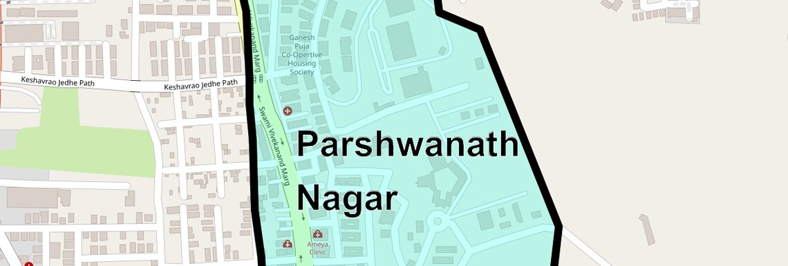 Location Map of Parshwanath Nagar, Pune