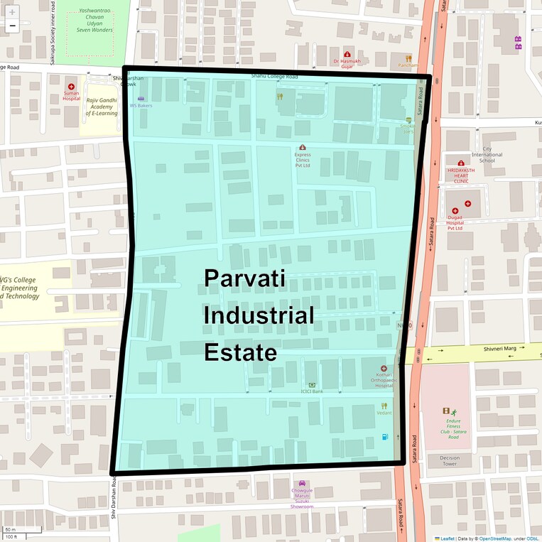 Location Map of Parvati Industrial Estate