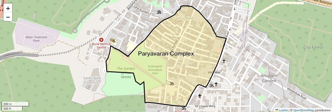 Location Map of Paryavaran Complex, Delhi