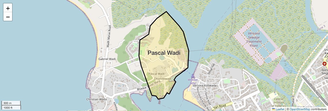 Location Map of Pascal Wadi, Mumbai