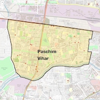 Paschim Vihar Map
