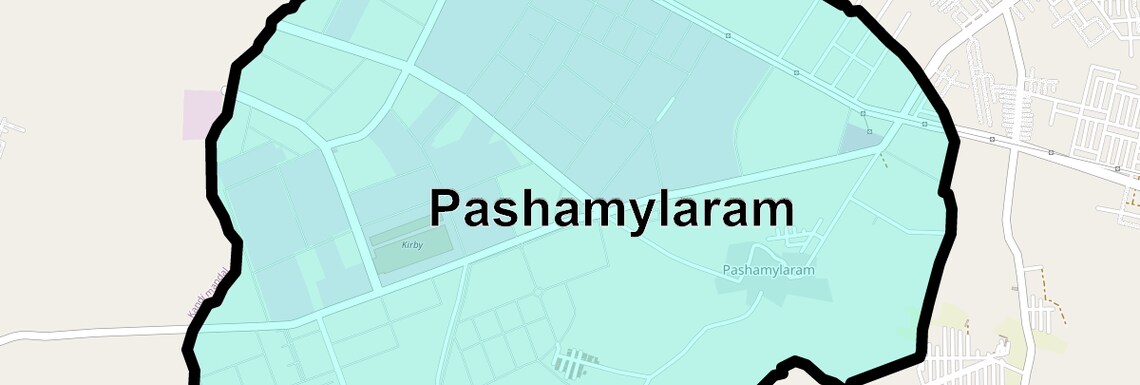 Location Map of Pashamylaram, Hyderabad