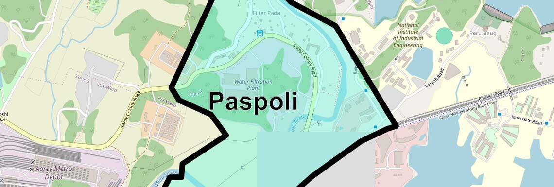 Location Map of Paspoli, Mumbai