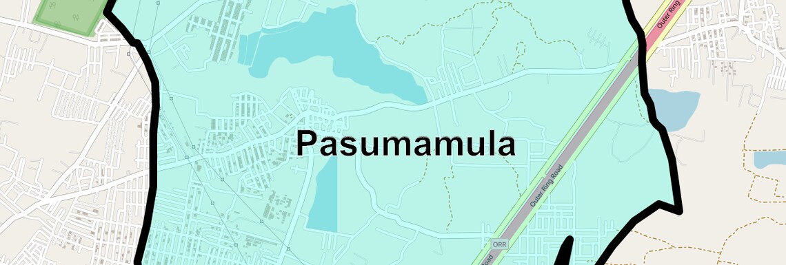 Location Map of Pasumamula, Hyderabad