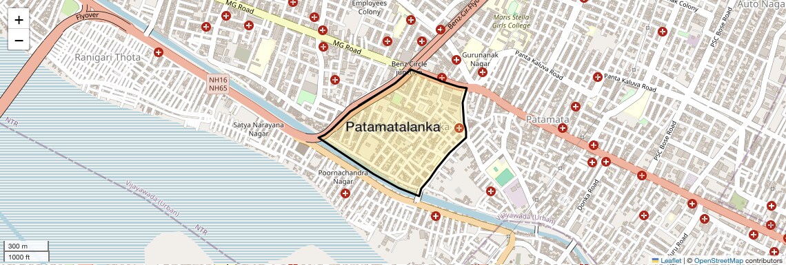 Location Map of Patamatalanka, Vijayawada