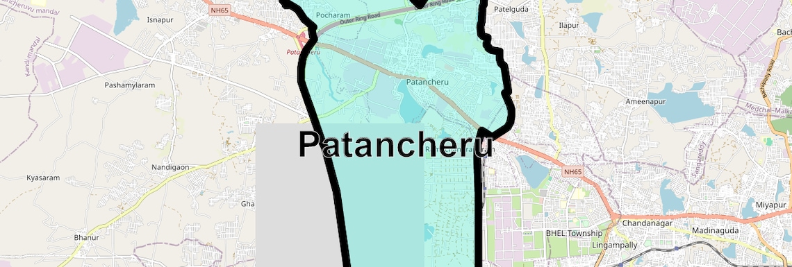 Location Map of Patancheru, Hyderabad
