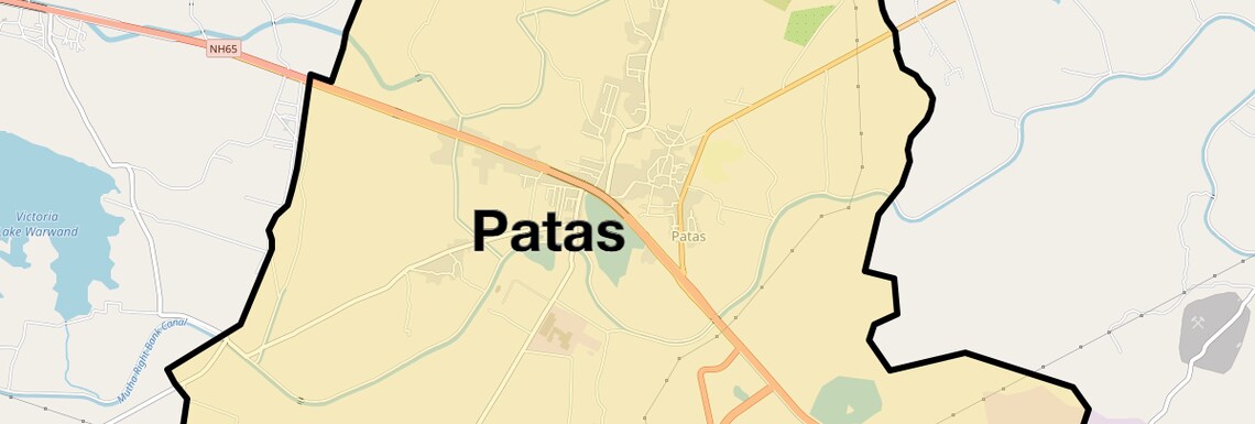 Location Map of Patas, Pune