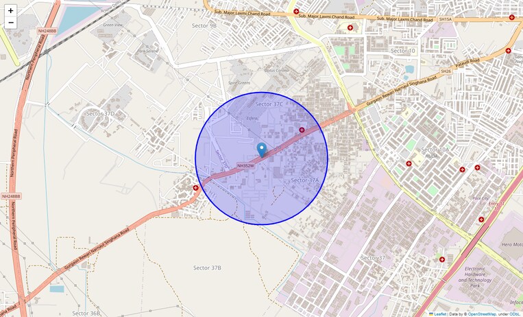 Location Map of Pataudi Road