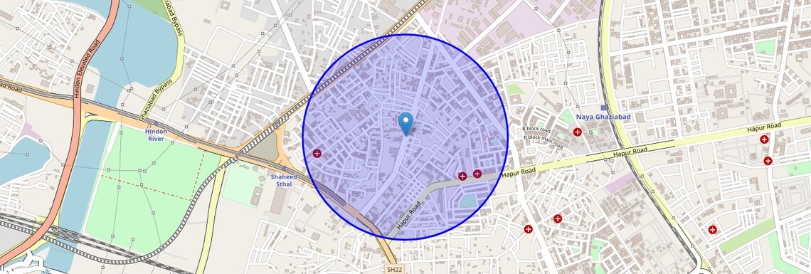 Location Map of Patel Marg, Ghaziabad