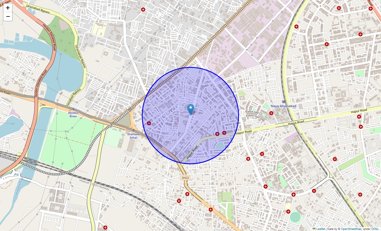 Location Map of Patel Marg, Ghaziabad