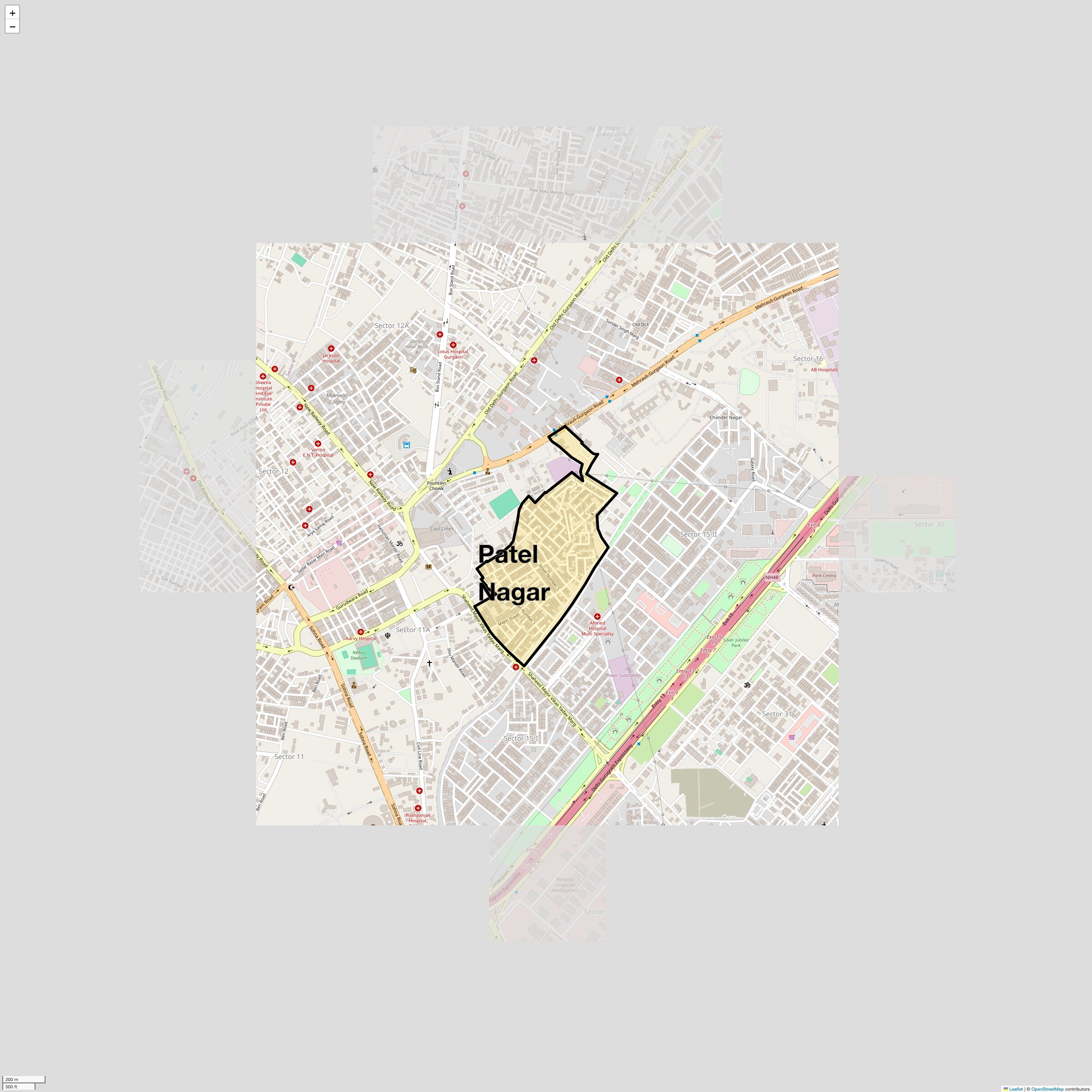 Check Time Travel of Patel Nagar, Gurgaon