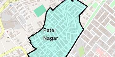 Location Map of Patel Nagar, Gurgaon