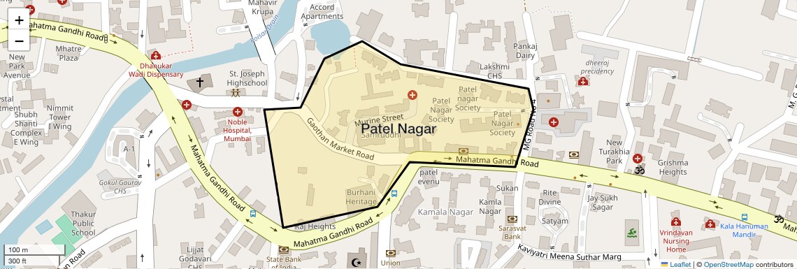 Location Map of Patel Nagar, Mumbai