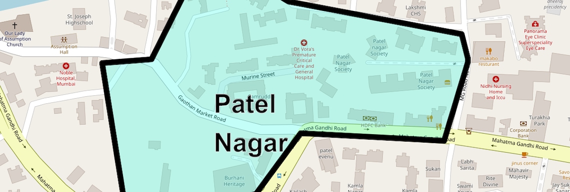 Location Map of Patel Nagar, Mumbai