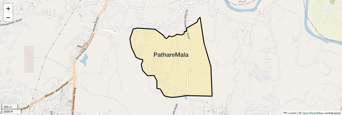 Location Map of PathareMala, Pune