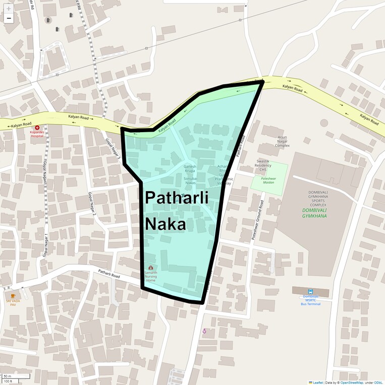 Location Map of Patharli Naka