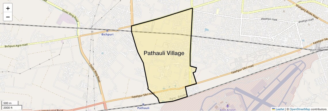 Location Map of Pathauli Village, Agra