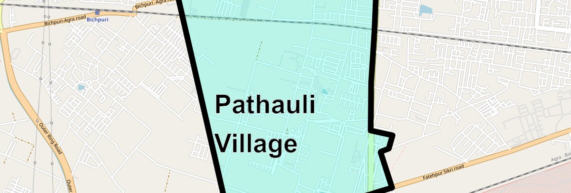 Location Map of Pathauli Village, Agra