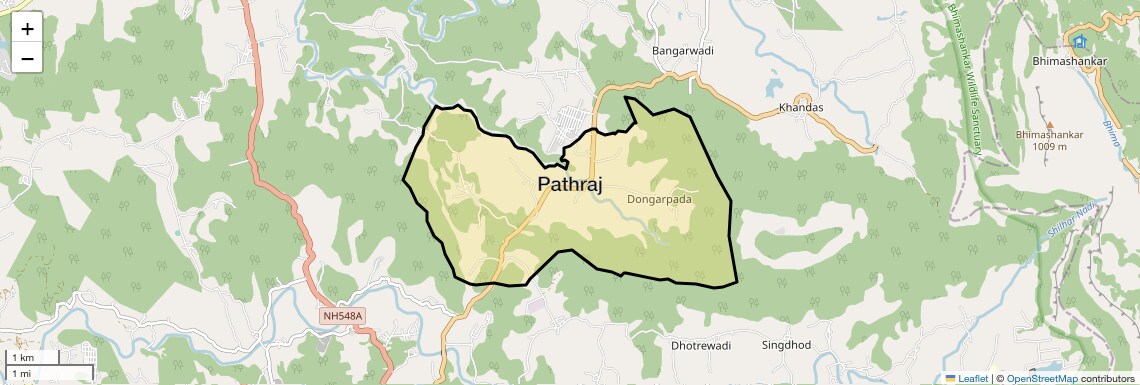 Location Map of Pathraj, Navi Mumbai