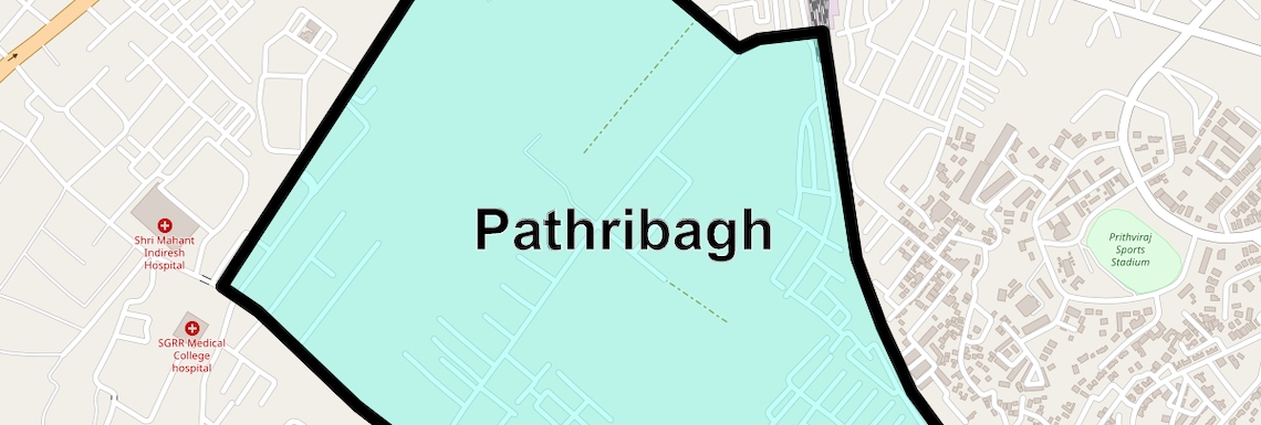 Location Map of Pathribagh, Dehradun
