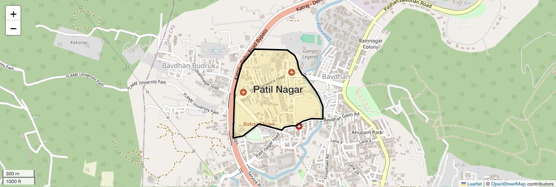 Location Map of Patil Nagar, Pune