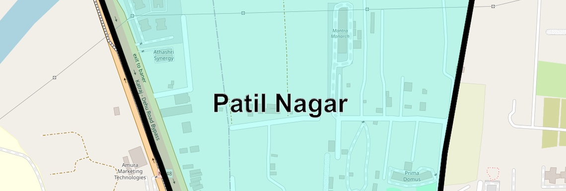 Location Map of Patil Nagar, Pune