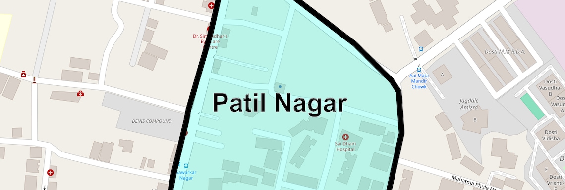 Location Map of Patil Nagar, Thane