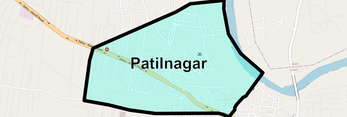Location Map of Patilnagar, Pune