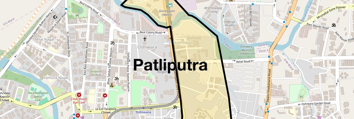 Location Map of Patliputra, Mumbai