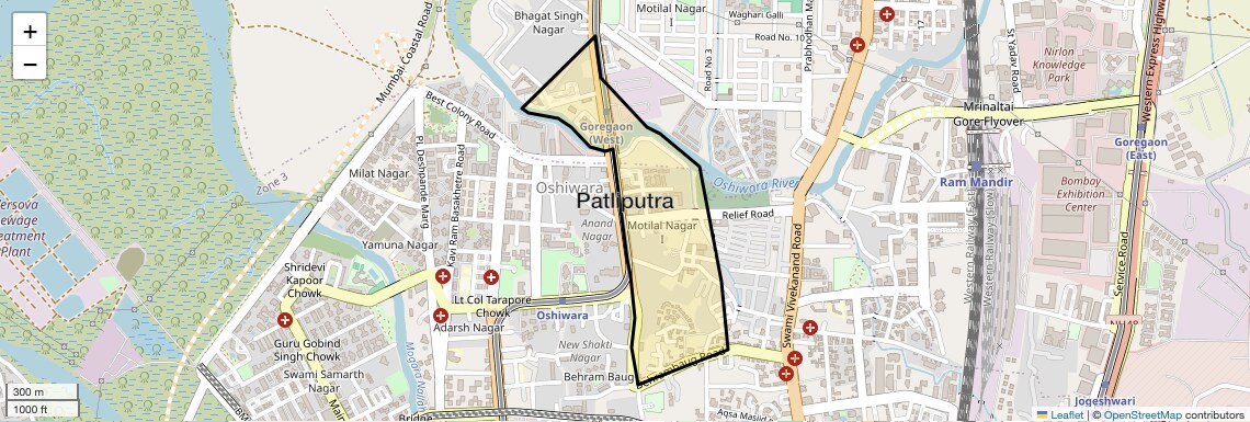 Location Map of Patliputra, Mumbai