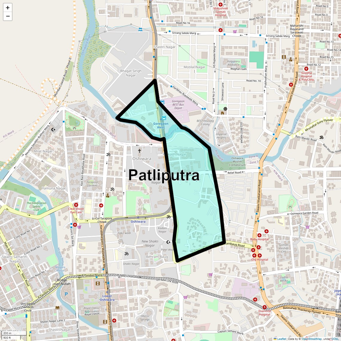 Location Map of Patliputra, Mumbai