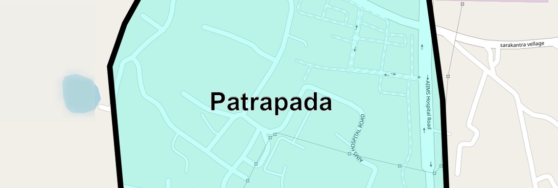 Location Map of Patrapada, Bhubaneswar