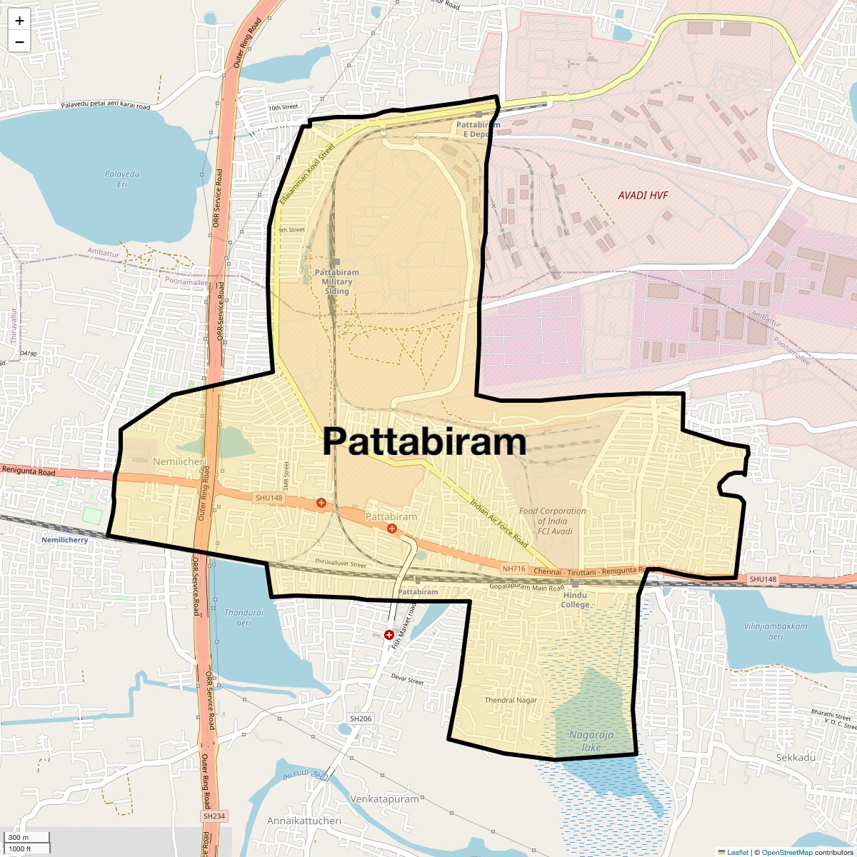 Check Time Travel of Pattabiram, Chennai