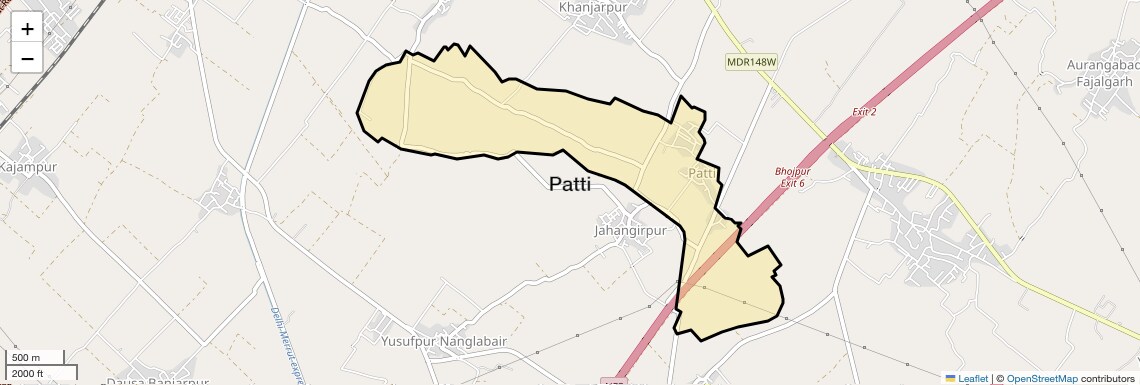 Location Map of Patti, Ghaziabad