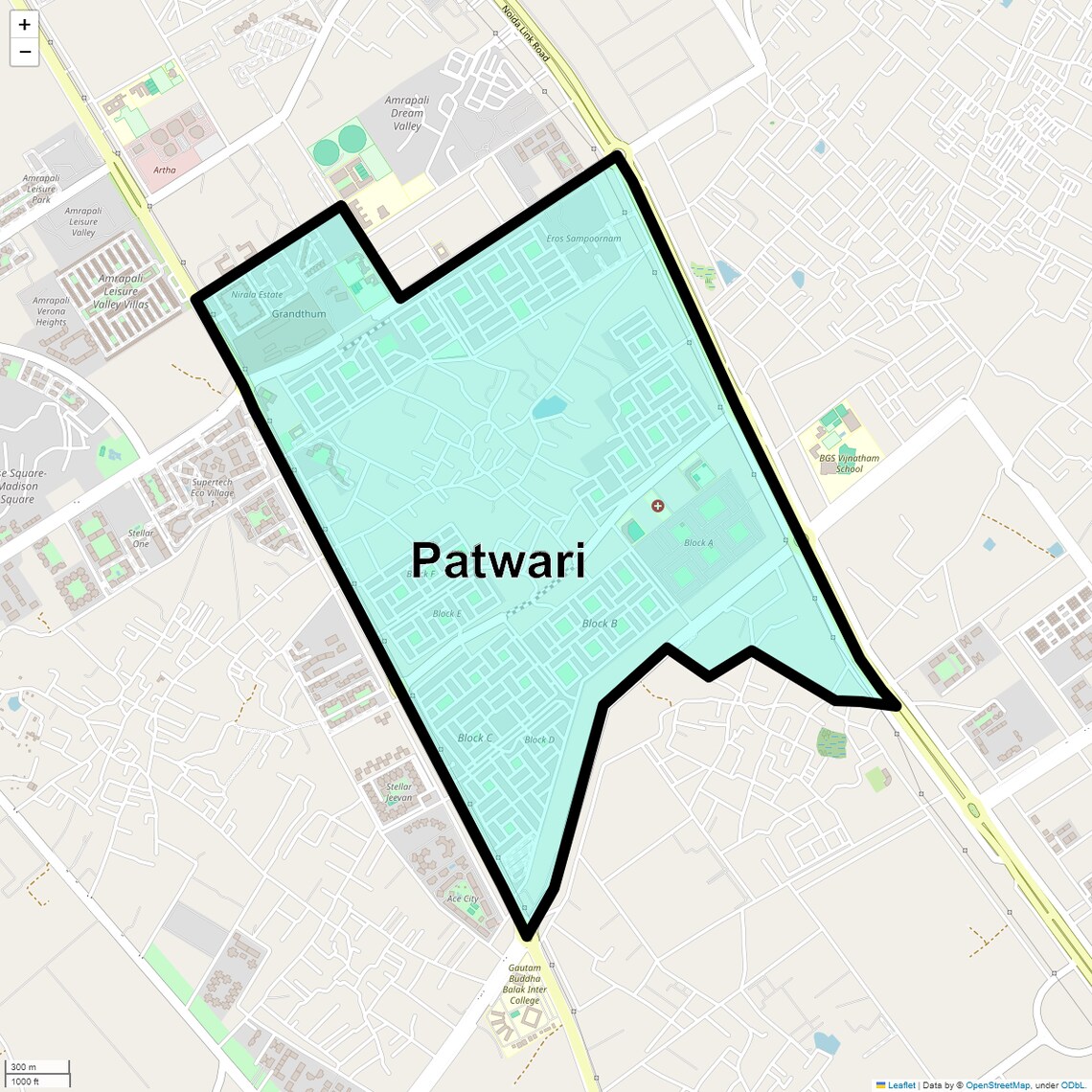 Location Map of Patwari, Greater Noida