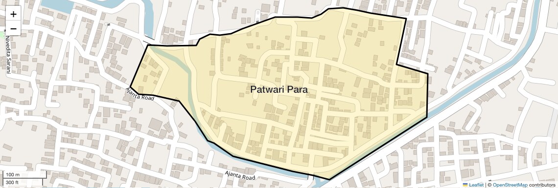 Location Map of Patwari Para, Kolkata