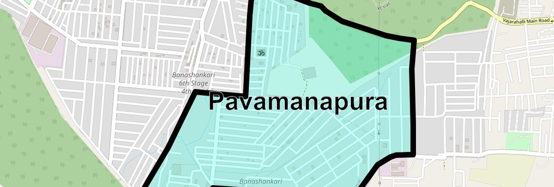 Location Map of Pavamanapura, Bangalore