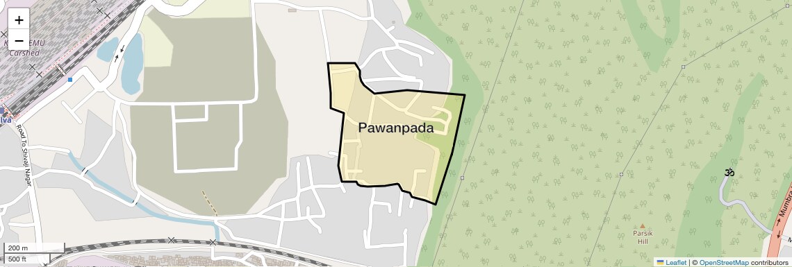 Location Map of Pawanpada, Thane